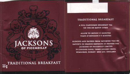 Jacksons of Picadilly Traditional Breakfast Foil