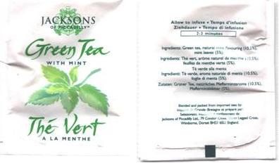 Jacksons Thé Vert With Mint