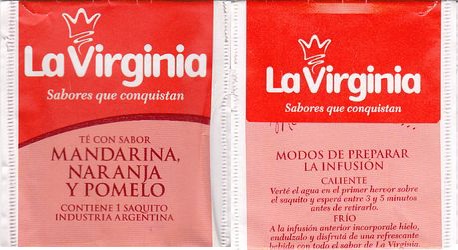 La Virginia 04 Té Con Sabor Mandarina Naranja Y Pomelo