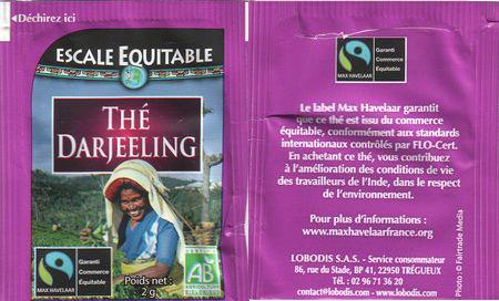 Lobodis Escale Equitable Thé Darjeeling Foil