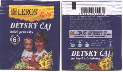 Leros Baby Dětský Čaj Kašel Průdušky