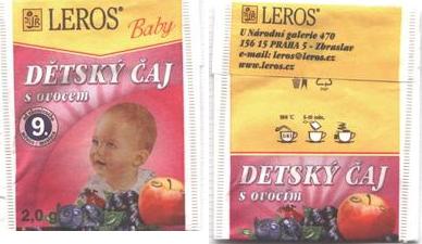 Leros Baby Dětský Čaj s Ovocem Paper