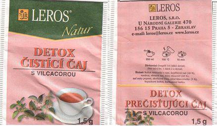 Leros Natur Detox Čistící s Vilcacorou Šálek