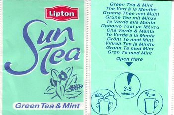 Lipton 35435 Sun Tea Green Tea & Mint