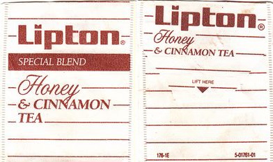 Lipton 5 01761 01 Special Blend Honey & Cinnamon Tea