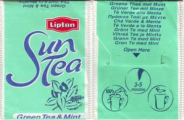 Lipton 68462 Sun Tea Green Tea & Mint