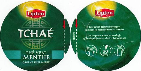 Lipton 8160076 Thé Vert Menthe Round