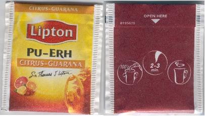 Lipton 8195670 Pu Erh Citrus Guarana Stjl