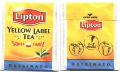 Lipton 8211954 Yellow Label Tea Deteinato