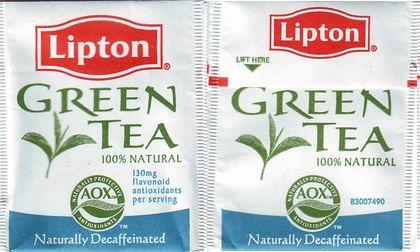 Lipton 83007490 Green Tea Naturally Decaffeinated