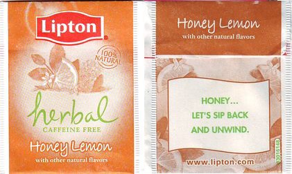 Lipton 83016148 Herbal Caffeine Free Honey Lemon