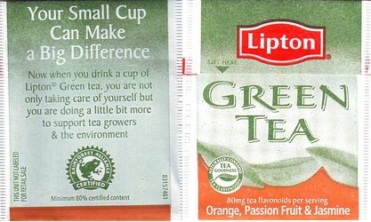 Lipton 83157461 Green Tea Orange Passion Fruit & Jasmine