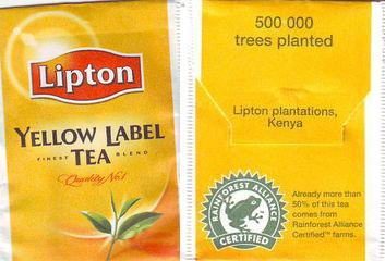 Lipton 8430448 Yellow Label Tea 500000 Trees