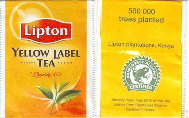 Lipton 8430462 Yellow Label Tea 500000 Trees