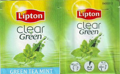 Lipton 8450512 Clear Green Tea Mint