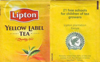 Lipton 8454149 Yellow Label Tea 21 Free Schools