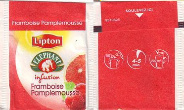 Lipton 8510805 Elephant Infusion Framboise Pamplemousse