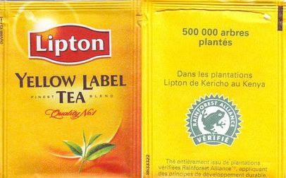 Lipton 8633327 Yellow Label Tea 500 000 Arbres