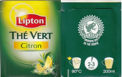 Lipton 8759420 Thé Vert Citron