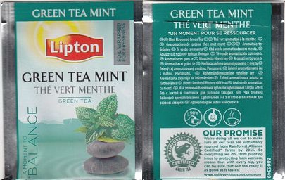 Lipton 8866349 Green Tea Mint