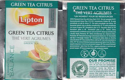 Lipton 8866476 Green Tea Citrus