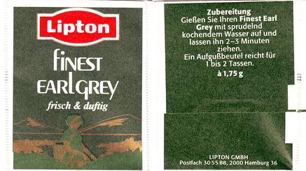 Lipton N Finest Earl Gey Frisch & Duftig