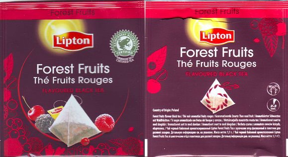 Lipton Pyramid Forest Fruit Square Foil