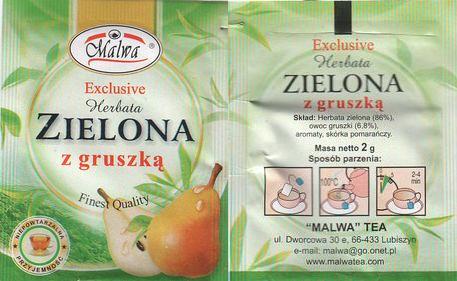 Malwa Exclusive Herbata Zielona Z Gruszka