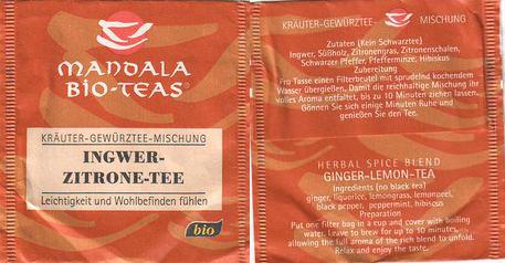 Mandala Bio Teas Ingwer Zitrone Tee