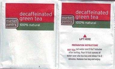 Markét Pantry Decaffeinated Green Té