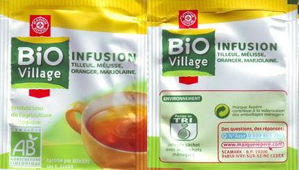 Marque Repere Bio Village Infusion Tilleul Melisse Oranger Marjolaine