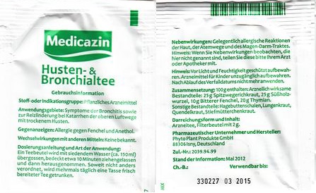 Medicazin XWI17 Husten Und Bronchialtee Foil