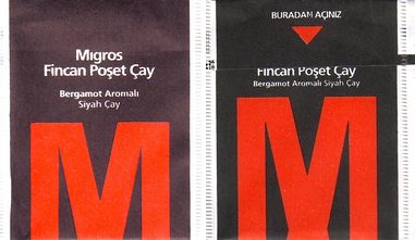 Migros Turkey Fincan Poset Cay Bergamot Aromali Siyah Cay