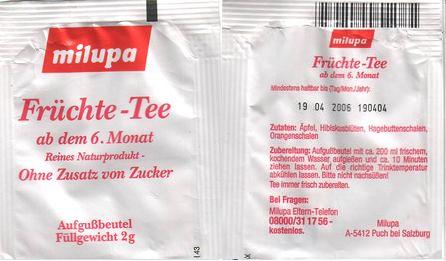 Milupa Früchte Tee Foil