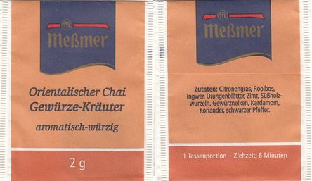 Meßmer 01213286 Orientalischer Chai Gewurze Kräuter