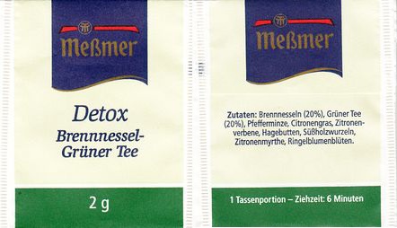 Meßmer 01213288 Detox Brennnessel Grüner Tee