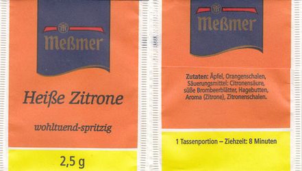 Meßmer 01213293 Heisse Zitrone