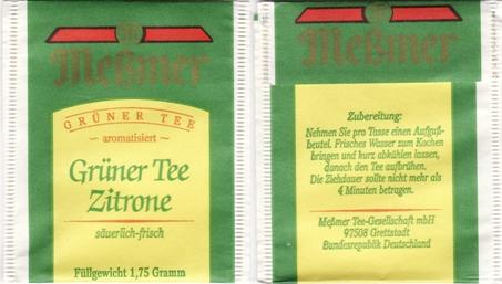 Meßmer 03214835 Green Tea Zitrone