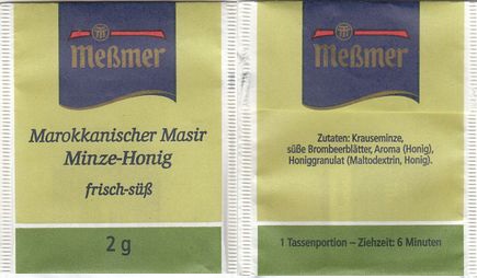 Meßmer 1A210821 Marokkanischer Masir Minze Honig