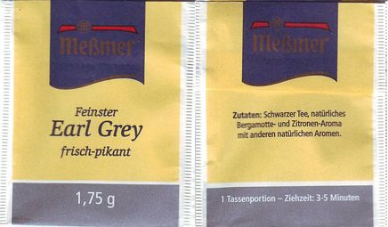 Meßmer 1F213184 Feinster Earl Grey