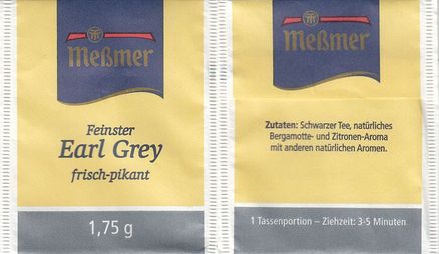 Meßmer 1G213184 Feinster Earl Grey Frisch Pikant