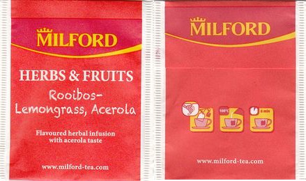 Milford 01211729 Herbs & Fruits Rooibos Lemongrass Acerola