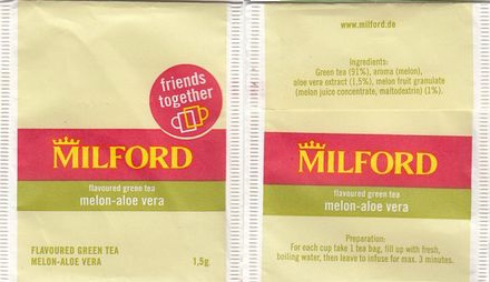 Milford 01211844 Flavoured Green Tea Melon Aloe Vera