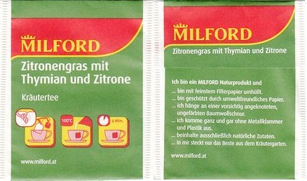 Milford 01215866 Zitronengras Mit Thymian Und Zitrone