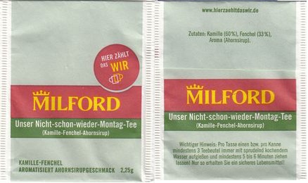 Milford 01218923 Unser Nicht Schon Wieder Montag Tee