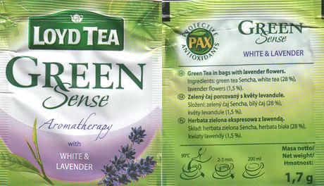 Mokate Loyd Tea Green Sense Aromatherapy With White & Lavender