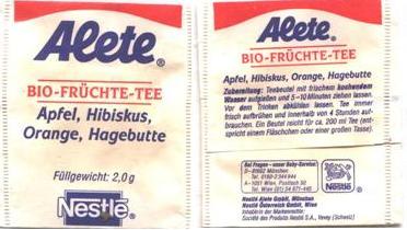 Nestlé Alete Bio Früchte Tee