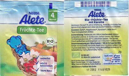 Nestlé Alete Früchte Tee Bio