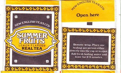 New English Teas Summer Fruits Lemon Flavour