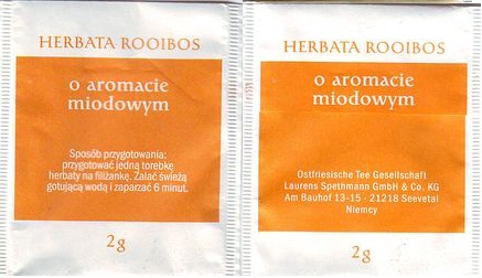 Ostfriesische Tee Gesellschaft 01218439 Herbata Rooibos O Aromacie Miodowym